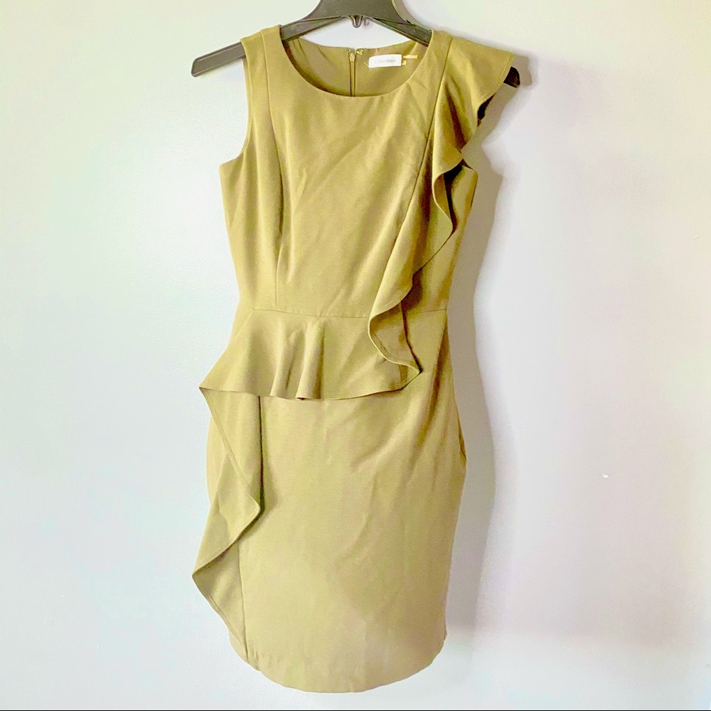 Olive green Calvin Klein dress